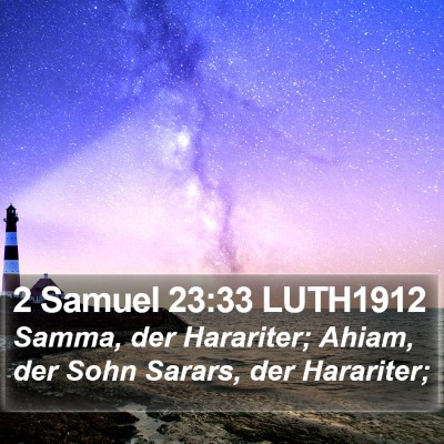 2 Samuel 23:33 LUTH1912 Bible Verse Image