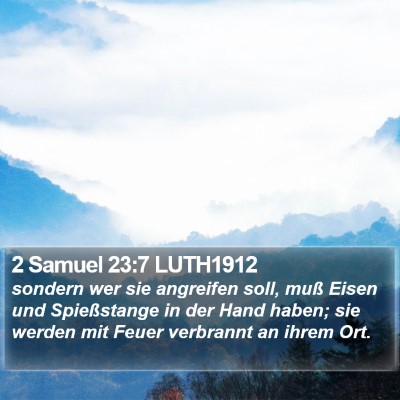 2 Samuel 23:7 LUTH1912 Bible Verse Image