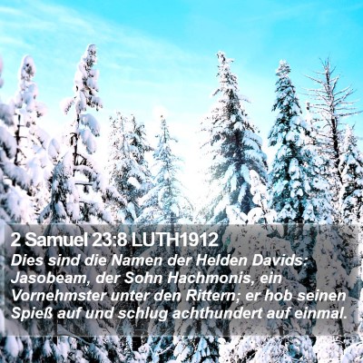 2 Samuel 23:8 LUTH1912 Bible Verse Image
