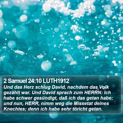 2 Samuel 24:10 LUTH1912 Bible Verse Image