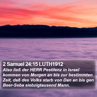2 Samuel 24:15 LUTH1912 Bible Verse Image