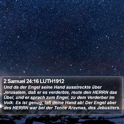 2 Samuel 24:16 LUTH1912 Bible Verse Image