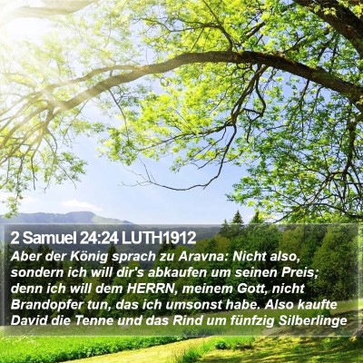 2 Samuel 24:24 LUTH1912 Bible Verse Image