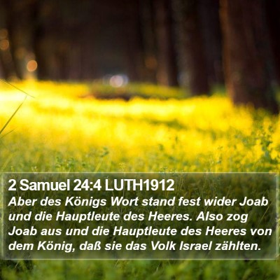 2 Samuel 24:4 LUTH1912 Bible Verse Image