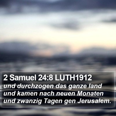 2 Samuel 24:8 LUTH1912 Bible Verse Image