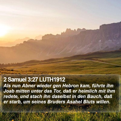 2 Samuel 3:27 LUTH1912 Bible Verse Image