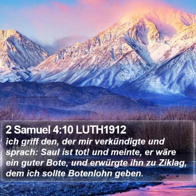 2 Samuel 4:10 LUTH1912 Bible Verse Image