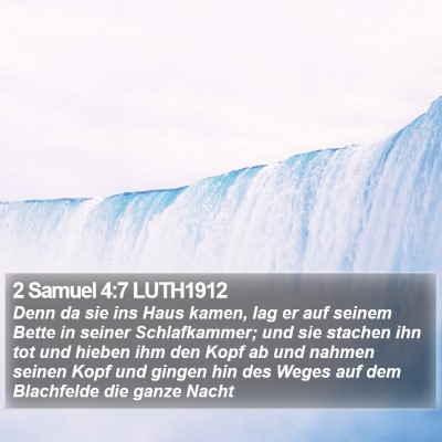 2 Samuel 4:7 LUTH1912 Bible Verse Image