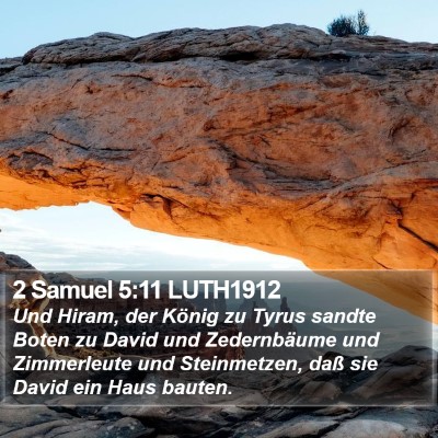2 Samuel 5:11 LUTH1912 Bible Verse Image