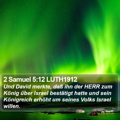 2 Samuel 5:12 LUTH1912 Bible Verse Image