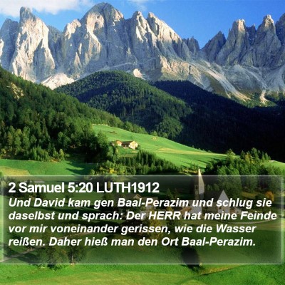 2 Samuel 5:20 LUTH1912 Bible Verse Image