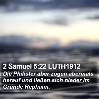 2 Samuel 5:22 LUTH1912 Bible Verse Image