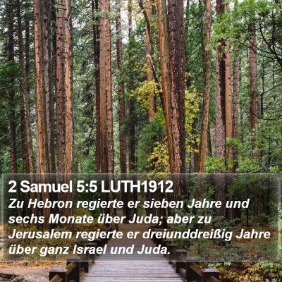 2 Samuel 5:5 LUTH1912 Bible Verse Image