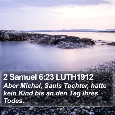 2 Samuel 6:23 LUTH1912 Bible Verse Image