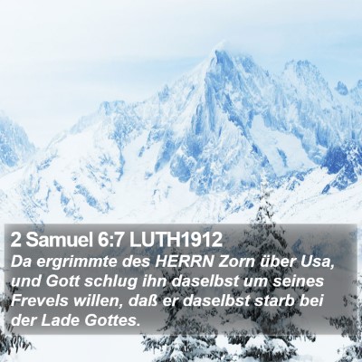 2 Samuel 6:7 LUTH1912 Bible Verse Image