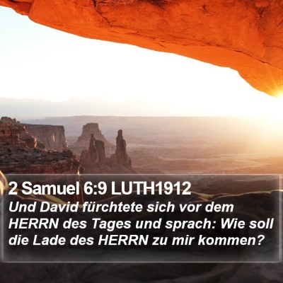 2 Samuel 6:9 LUTH1912 Bible Verse Image
