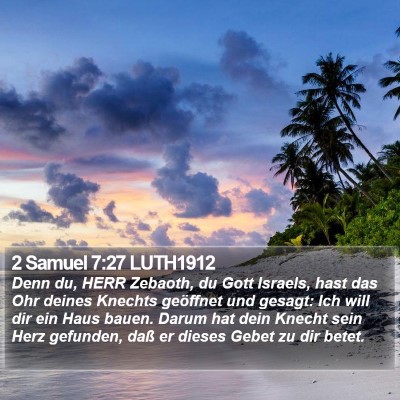 2 Samuel 7:27 LUTH1912 Bible Verse Image