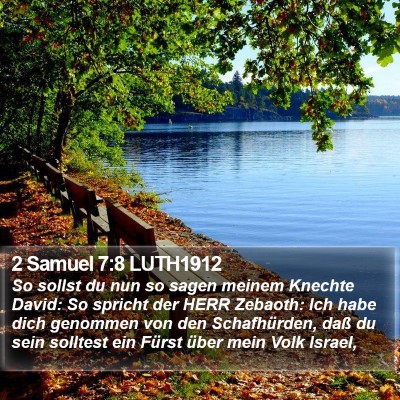 2 Samuel 7:8 LUTH1912 Bible Verse Image