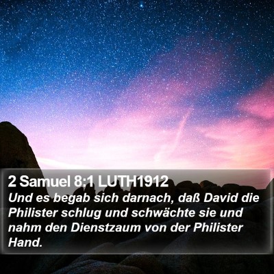 2 Samuel 8:1 LUTH1912 Bible Verse Image