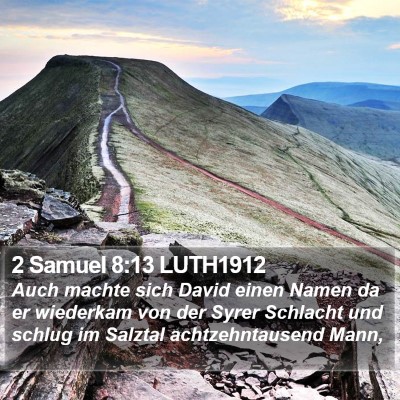 2 Samuel 8:13 LUTH1912 Bible Verse Image
