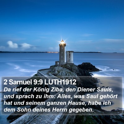 2 Samuel 9:9 LUTH1912 Bible Verse Image