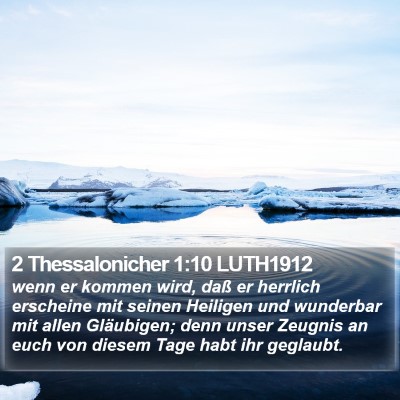 2 Thessalonicher 1:10 LUTH1912 Bible Verse Image