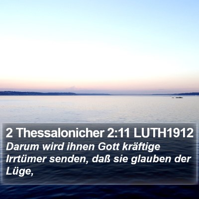 2 Thessalonicher 2:11 LUTH1912 Bible Verse Image