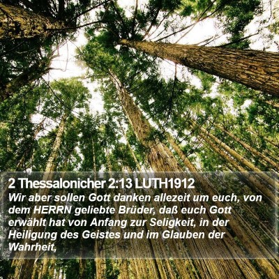 2 Thessalonicher 2:13 LUTH1912 Bible Verse Image