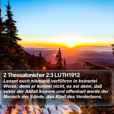 2 Thessalonicher 2:3 LUTH1912 Bible Verse Image