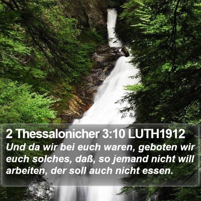 2 Thessalonicher 3:10 LUTH1912 Bible Verse Image