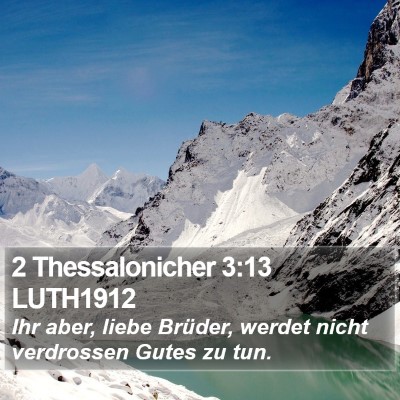 2 Thessalonicher 3:13 LUTH1912 Bible Verse Image