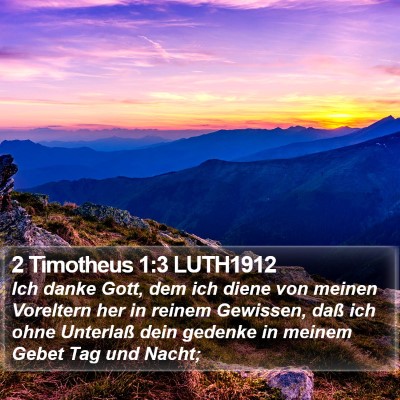 2 Timotheus 1:3 LUTH1912 Bible Verse Image
