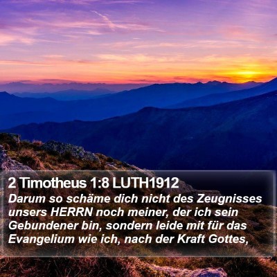 2 Timotheus 1:8 LUTH1912 Bible Verse Image
