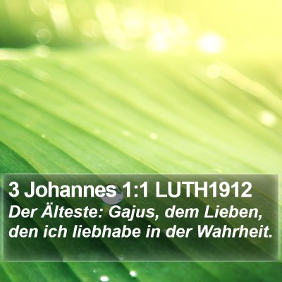 3 Johannes 1:1 LUTH1912 Bible Verse Image