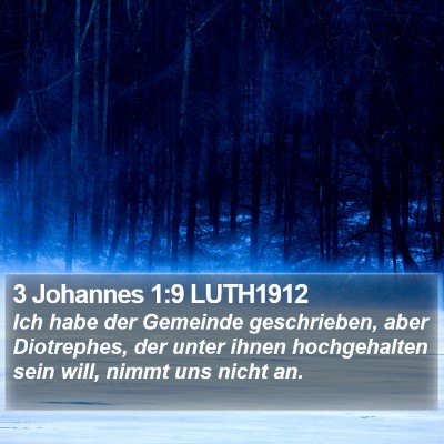 3 Johannes 1:9 LUTH1912 Bible Verse Image