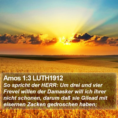 Amos 1:3 LUTH1912 Bible Verse Image