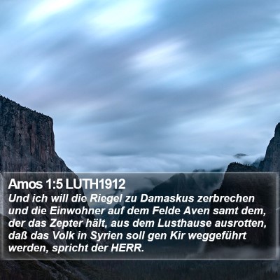 Amos 1:5 LUTH1912 Bible Verse Image