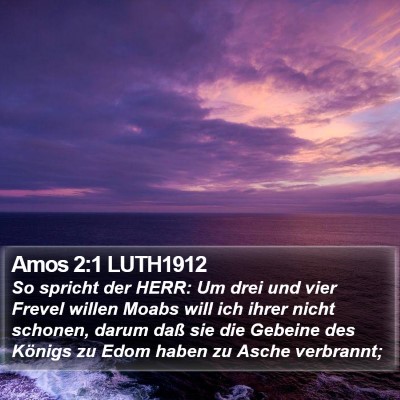 Amos 2:1 LUTH1912 Bible Verse Image