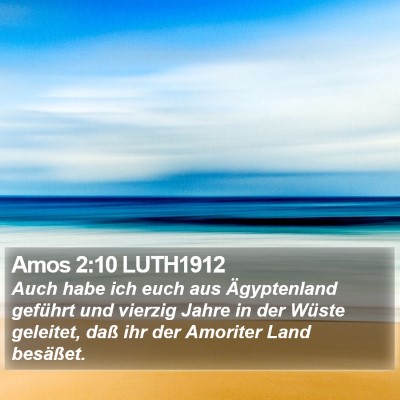 Amos 2:10 LUTH1912 Bible Verse Image