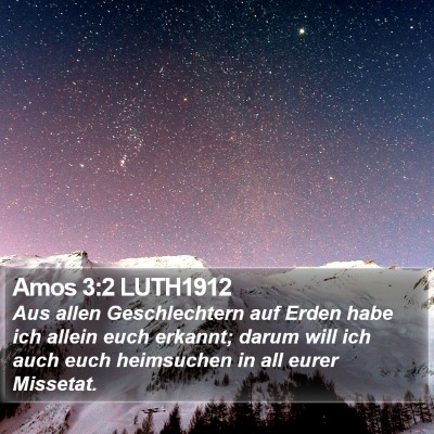 Amos 3:2 LUTH1912 Bible Verse Image