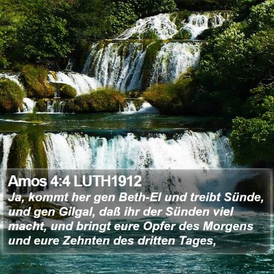 Amos 4:4 LUTH1912 Bible Verse Image