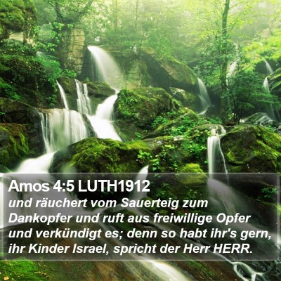 Amos 4:5 LUTH1912 Bible Verse Image