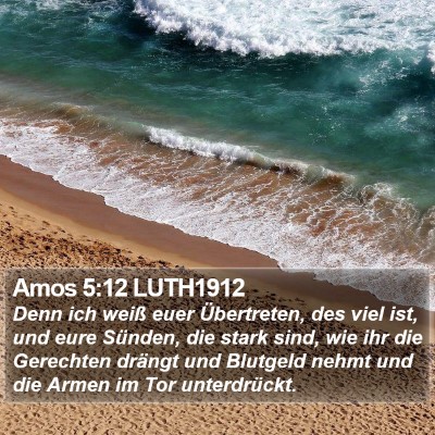Amos 5:12 LUTH1912 Bible Verse Image