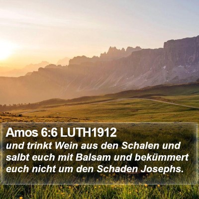 Amos 6:6 LUTH1912 Bible Verse Image