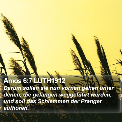 Amos 6:7 LUTH1912 Bible Verse Image