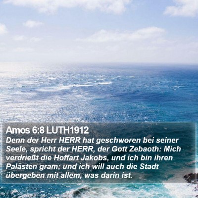 Amos 6:8 LUTH1912 Bible Verse Image