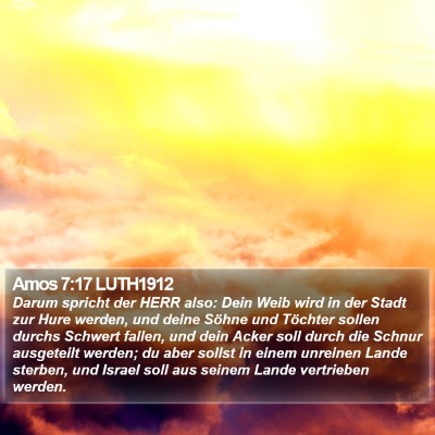 Amos 7:17 LUTH1912 Bible Verse Image