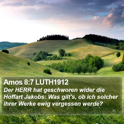 Amos 8:7 LUTH1912 Bible Verse Image
