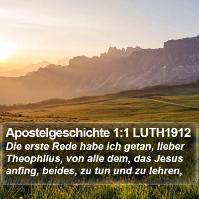 Apostelgeschichte 1:1 LUTH1912 Bible Verse Image