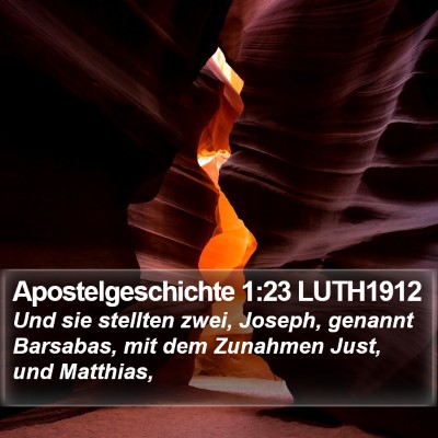 Apostelgeschichte 1:23 LUTH1912 Bible Verse Image